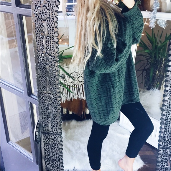 Sweaters - Mossy Chunky Oversized Woven Sweater A45